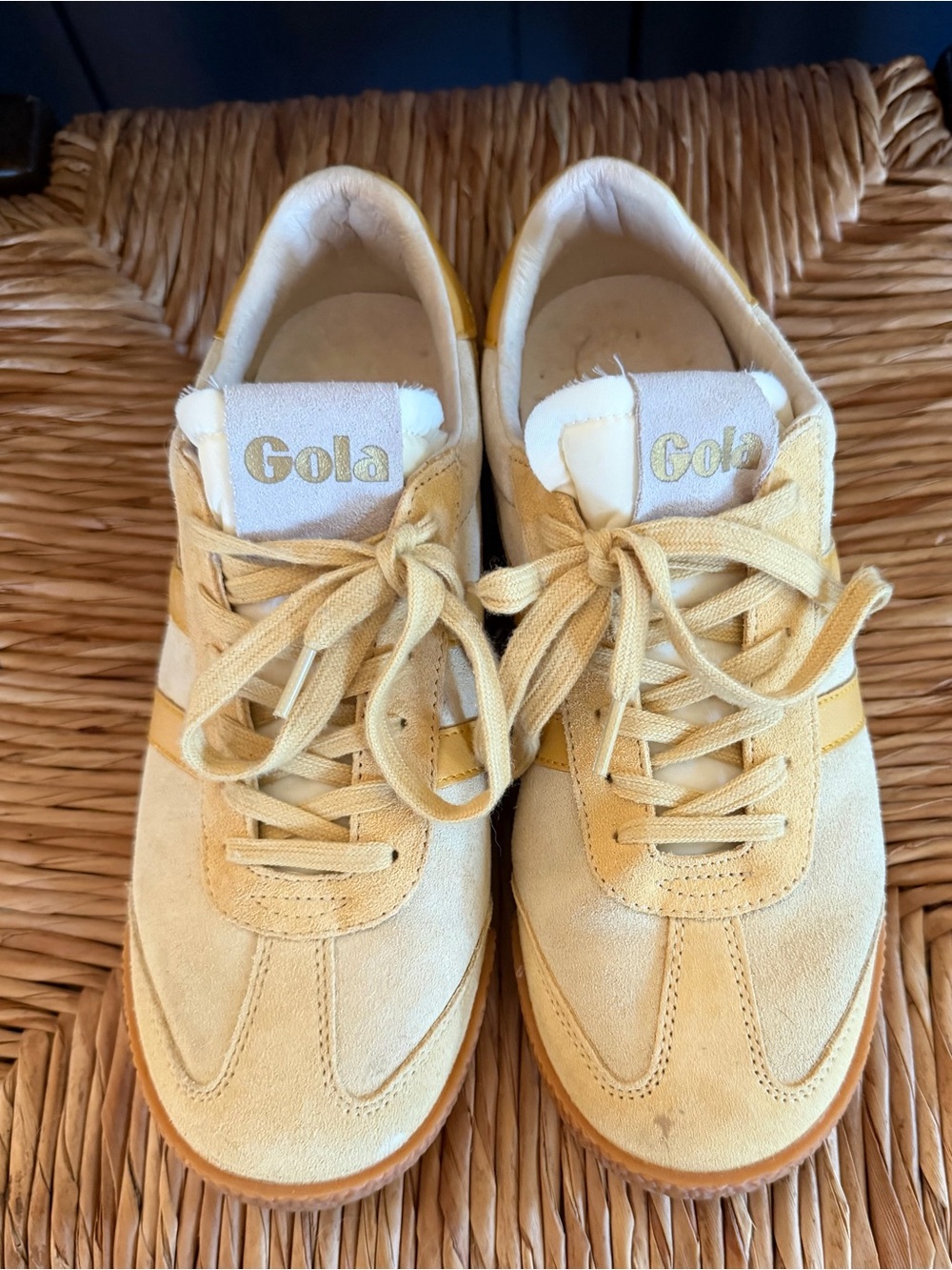 Gola Elan Women's Yellow Suede Sneakers